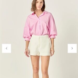 English Factory Pink Striped Blouse
